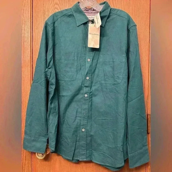 Tommy Bahama Other - NEW Tommy Bahama Bonfire Beach Flannel Shirt - Deep Sea Teal Size Medium